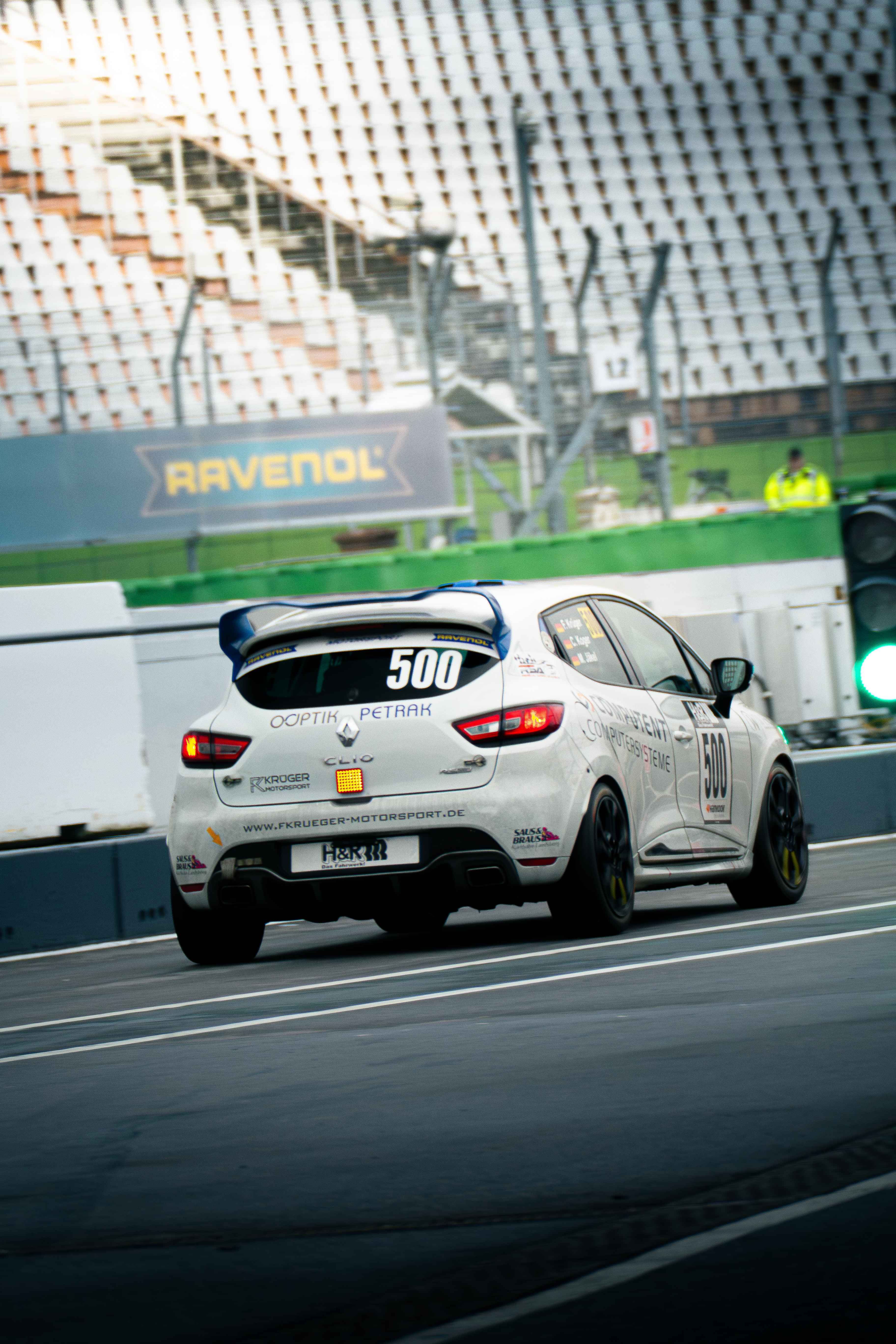 Clio Cup race car on track at Hockenheimring