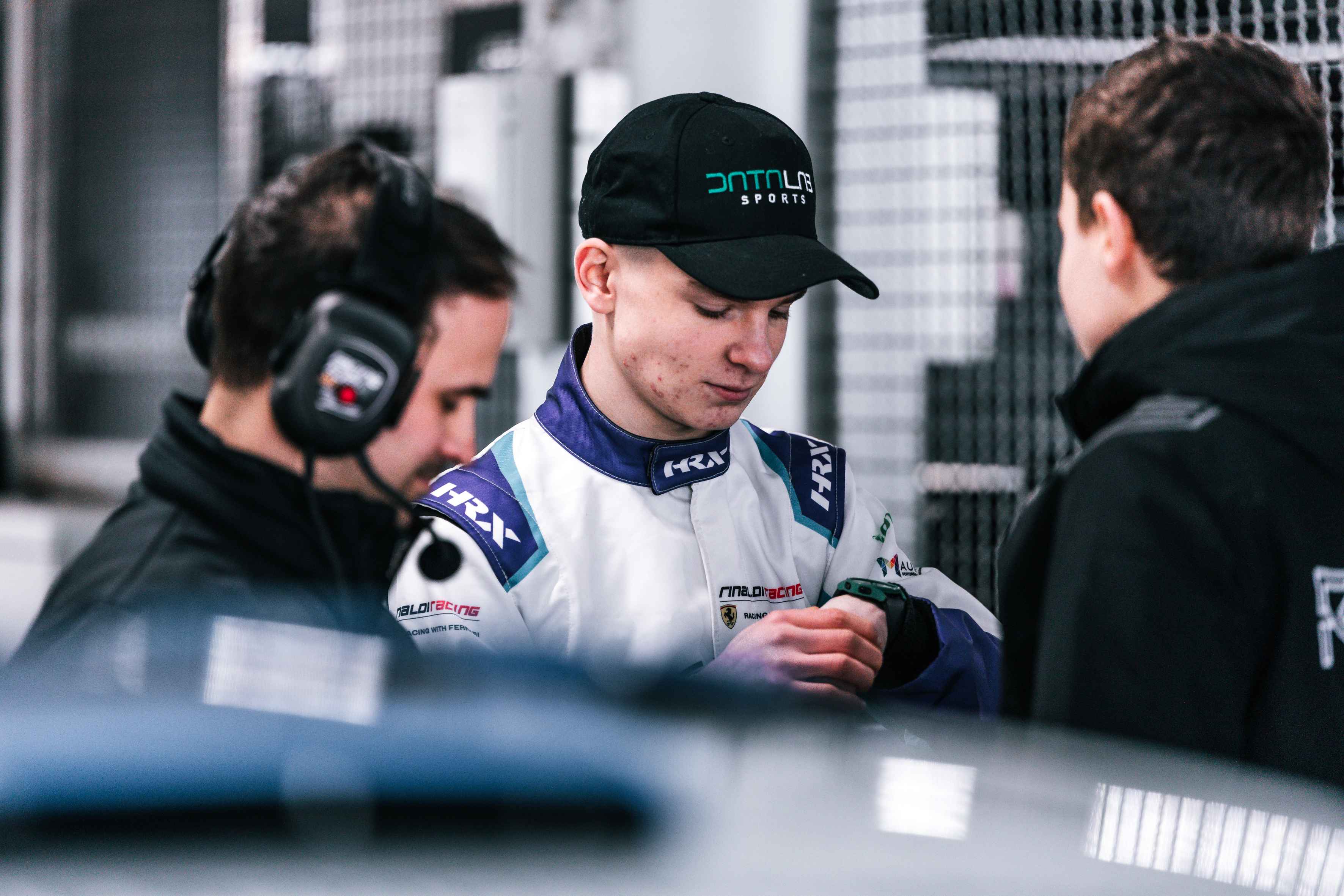 Malte Jaekel in the paddock with the team